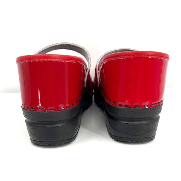 BJORK MARCELLA Mary Jane Red Patent Leather Clogs - Picture 5 of 6